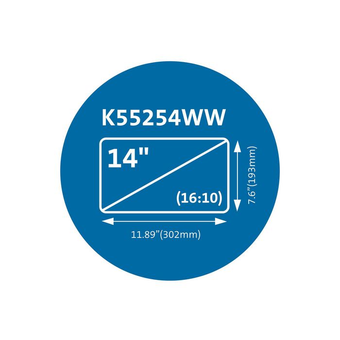 Kensington Filtre de confidentialité magnétique MagPro pour ordinateur portable 14 pouces (16:10) - Antireflet, Anti-lumière bleue, Compatible webcam, Angle de vue +/-30 degrés