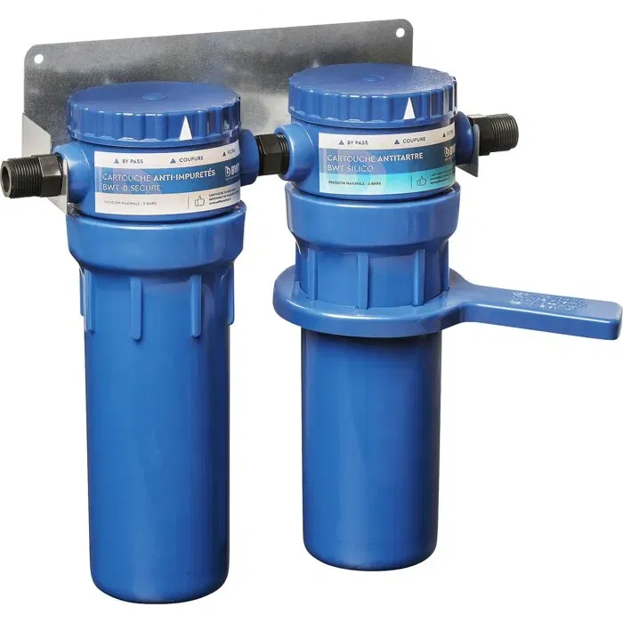 BWT Station antitartre Pilodiphos PAP 4-en-1 - Filtration, protection antitartre, anticorrosion, antibactérienne - Débit 1800 L/h - Bypass intégré BWT Station antitartre Pilodiphos PAP 4-en-1 - Filtration, protection antitartre, anticorrosion, antibactérienne - Débit 1800 L/h - Bypass intégré