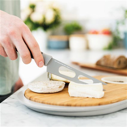 Berghoff Couteau à Fromage avec Lame Anti-Adhésive Gris 13 cm et Manche Ergonomique