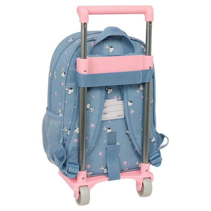 SAFTA Trolley Snoopy Peanuts 34cm avec système de fixation, bolsillo lateral portabotellas et mochila extraible - Carro en polipropileno, acero pintado et PVC SAFTA Trolley Snoopy Peanuts 34cm avec système de fixation, bolsillo lateral portabotellas et mochila extraible - Carro en polipropileno, acero pintado et PVC