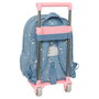 SAFTA Trolley Snoopy Peanuts 34cm avec système de fixation, bolsillo lateral portabotellas et mochila extraible - Carro en polipropileno, acero pintado et PVC
