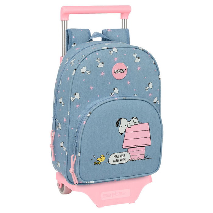 SAFTA Trolley Snoopy Peanuts 34cm avec système de fixation, bolsillo lateral portabotellas et mochila extraible - Carro en polipropileno, acero pintado et PVC SAFTA Trolley Snoopy Peanuts 34cm avec système de fixation, bolsillo lateral portabotellas et mochila extraible - Carro en polipropileno, acero pintado et PVC