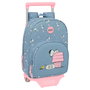 SAFTA Trolley Snoopy Peanuts 34cm avec système de fixation, bolsillo lateral portabotellas et mochila extraible - Carro en polipropileno, acero pintado et PVC