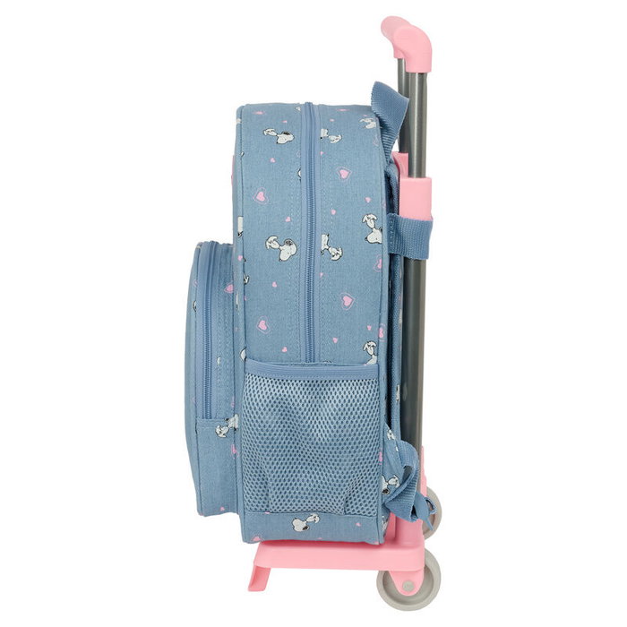 SAFTA Trolley Snoopy Peanuts 34cm avec système de fixation, bolsillo lateral portabotellas et mochila extraible - Carro en polipropileno, acero pintado et PVC SAFTA Trolley Snoopy Peanuts 34cm avec système de fixation, bolsillo lateral portabotellas et mochila extraible - Carro en polipropileno, acero pintado et PVC