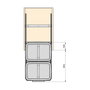 Emuca Recycle Poubelle de recyclage 2 x 35 litres, Gris anthracite