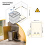 Emuca Recycle Poubelle de recyclage 2 x 35 litres, Gris anthracite