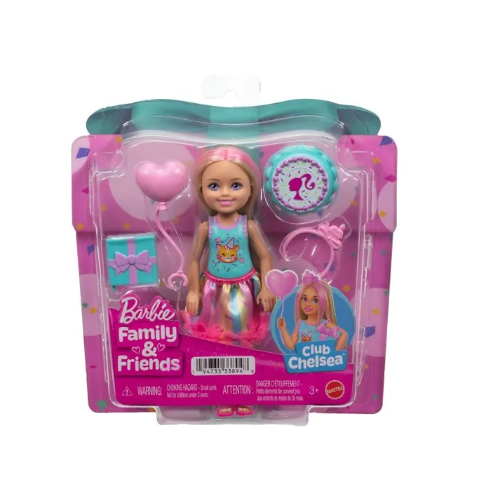 Barbie - Poupee Chelsea Celebration Anniversaire - Jouet Enfant 3 ans avec Accessoires Festifs - JJB37