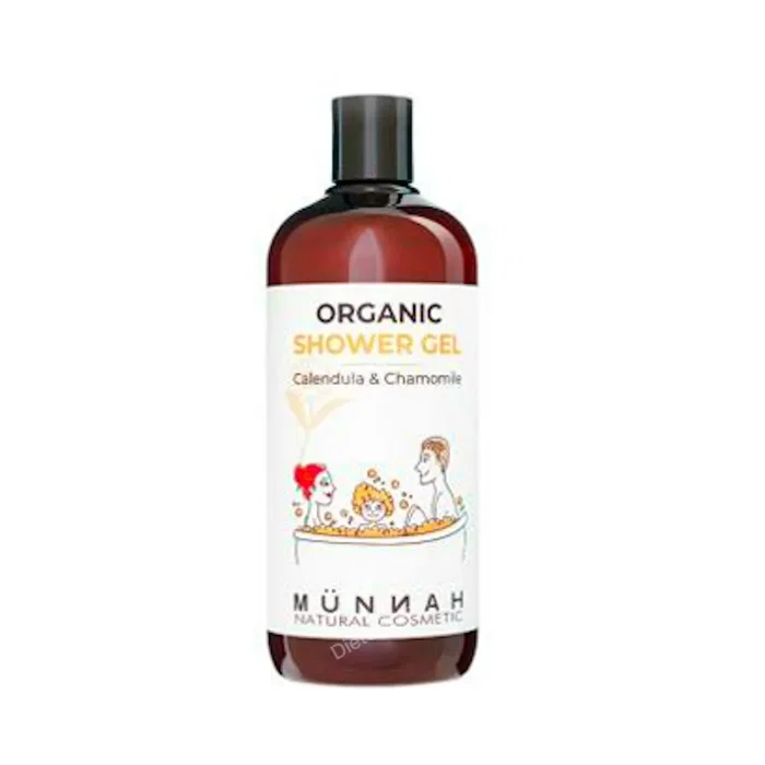 MUNNAH Gel de Douche BIO à la Calendule et Camomille - 500 ml - Pour Piel Sensible et Atopique - Certifié Écologique MUNNAH Gel de Douche BIO à la Calendule et Camomille - 500 ml - Pour Piel Sensible et Atopique - Certifié Écologique