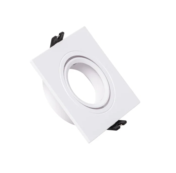 Aro Empotrado Rectangulaire en Policarbonate Blanc pour Douille GU10 Aro Empotrado Rectangulaire en Policarbonate Blanc pour Douille GU10