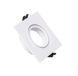 Aro Empotrado Rectangulaire en Policarbonate Blanc pour Douille GU10