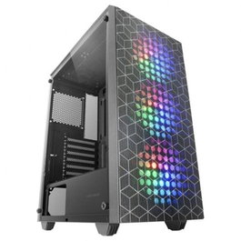Mars Gaming MC-MAG Boîtier PC ATX Moyen Tour, Double Chambre, 3 Ventilateurs RGB 120mm, Panneau en Verre Trempé, USB 3.0