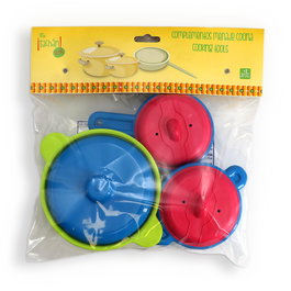Tachan - Set de casseroles et poêles de cuisine jouet en plastique, 3 pièces, pour enfant à partir de 3 ans