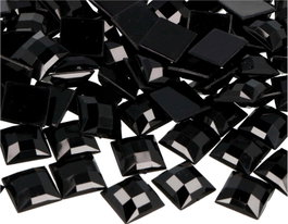 Innspiro Gemmes décoratives acryliques carrées noir opaque 16x16mm (500 unités env.)