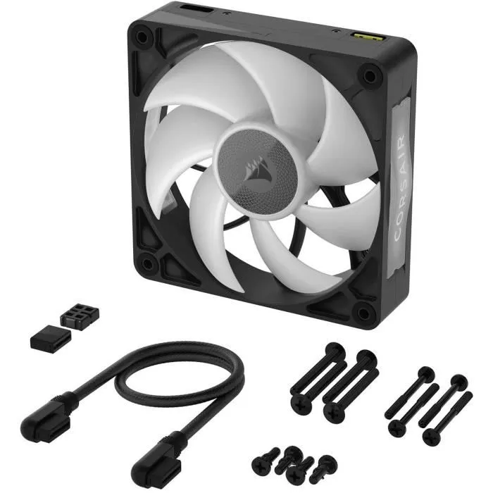 Corsair CO-9051033-WW Kit de démarrage ventilateur iCUE LINK RX120 RGB Max, 120 mm, Noir, 400-2000 tr/min, 0.22-4.16 mmH2O