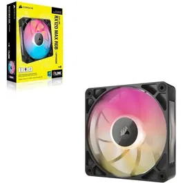 Corsair CO-9051033-WW Kit de démarrage ventilateur iCUE LINK RX120 RGB Max, 120 mm, Noir, 400-2000 tr/min, 0.22-4.16 mmH2O