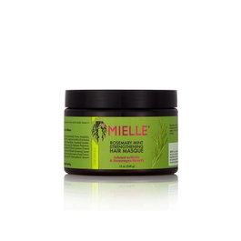 Mielle - Masque Capillaire Renforçant et Stimulant à la Menthe et au Romarin 340g - Avec Biotine, Huile de Ricin et Huile de Romarin pour la Croissance des Cheveux