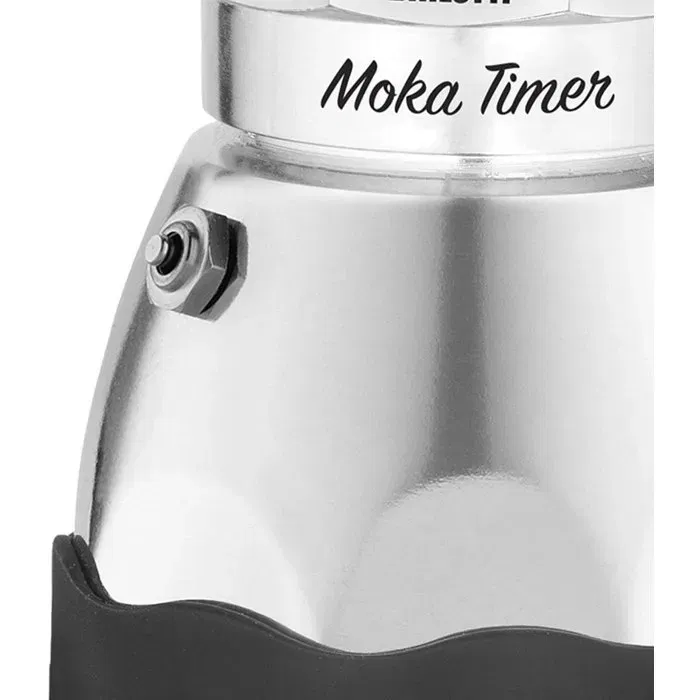 Bialetti Moka Timer - Cafetière italienne électrique programmable - Pour 3 tasses (120 ml) - En acier inoxydable