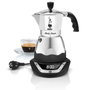 Bialetti MOKA TIMER - Cafetière italienne électrique 3 tasses - 120 ml - Inox