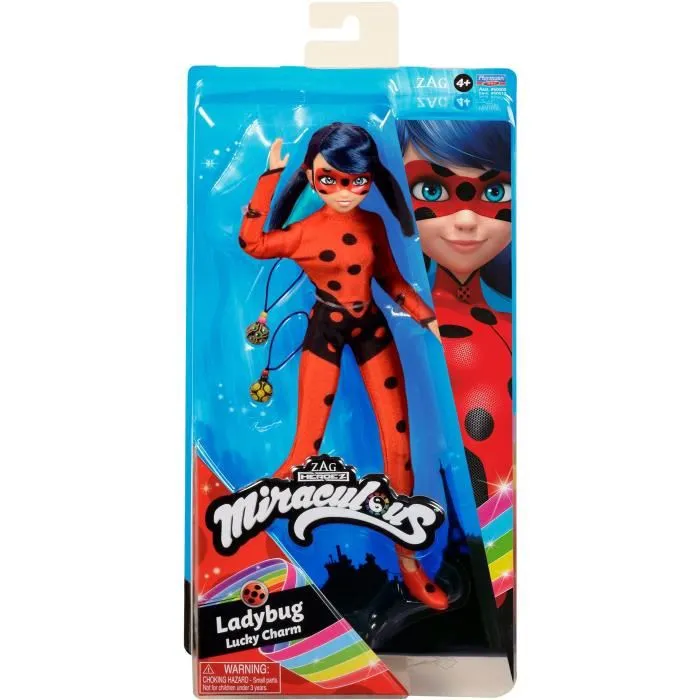 Bandai Poupée Miraculous Ladybug 26 cm - Ladybug Lucky Charm - Poupée articulée à 11 points
