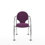 Piqueras Y Crespo Chaise Hellín, Similicuir Morado, Bras Fixes, Sans Roues