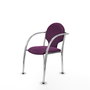 Piqueras Y Crespo Chaise Hellín, Similicuir Morado, Bras Fixes, Sans Roues