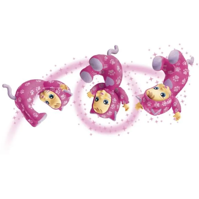 Lansay Poupon interactif Bébé Cabrioles - Mimi le Chat - Jouet d'éveil en peluche pour enfants dès 18 mois