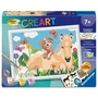 Ravensburger CreArt Kids 12023228 - Kit de peinture par numéros - Cheval & Chien - Tableau 18x24 cm avec cadre - À partir de 7 ans