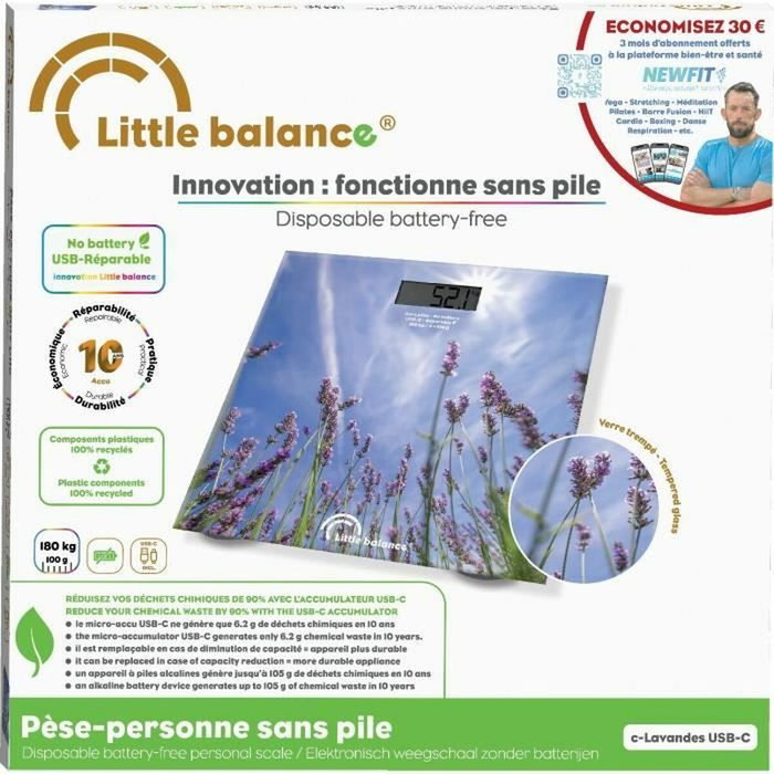 Little Balance Pèse-personne Numérique USB-C Lavandes Little Balance Pèse-personne Numérique USB-C Lavandes