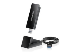 Netgear Clé WiFi 6E USB 3.0 pour PC portable et fixe, antenne déployable, OFDMA, MU-MIMO, compatibilité Windows 10/11, noir