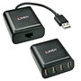 Lindy - Extender USB 2.0 4 ports, jusqu'à 60m - Pour périphériques USB via câble réseau Cat.5e/6 - Solution Plug & Play