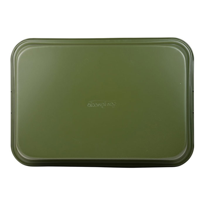 San Ignacio Bandeja rectangulaire acier carbone Experto anti-adhésive vert olive 34 x 23,7 x 6 cm
