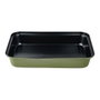 San Ignacio Bandeja rectangulaire acier carbone Experto anti-adhésive vert olive 34 x 23,7 x 6 cm