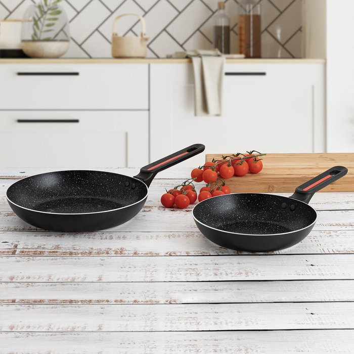 Quid Set de 2 Sartenes de Aluminio Prensado Tentacion, Negro, 20 cm-24 cm Quid Set de 2 Sartenes de Aluminio Prensado Tentacion, Negro, 20 cm-24 cm