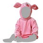 Déguisement Bébé Cochon Rose avec Oreilles et Museau - Taille 24 Mois - Combinaison à Capuche en Polyester - Unisex