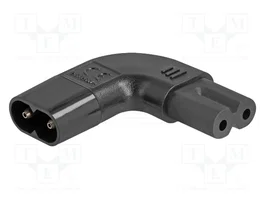 DELOCK Adaptateur IEC C7 femelle vers IEC C8 mâle angulaire noir