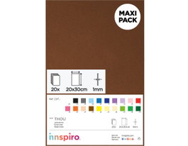 Innspiro Goma EVA marron, 20 feuilles de 20x30 cm x 1 mm