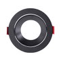LUM-YC396A16 Downlight Rond GU10 Sans Douille/Ampoule Noir - Anneau Encastré pour LED, Maison, Bureau