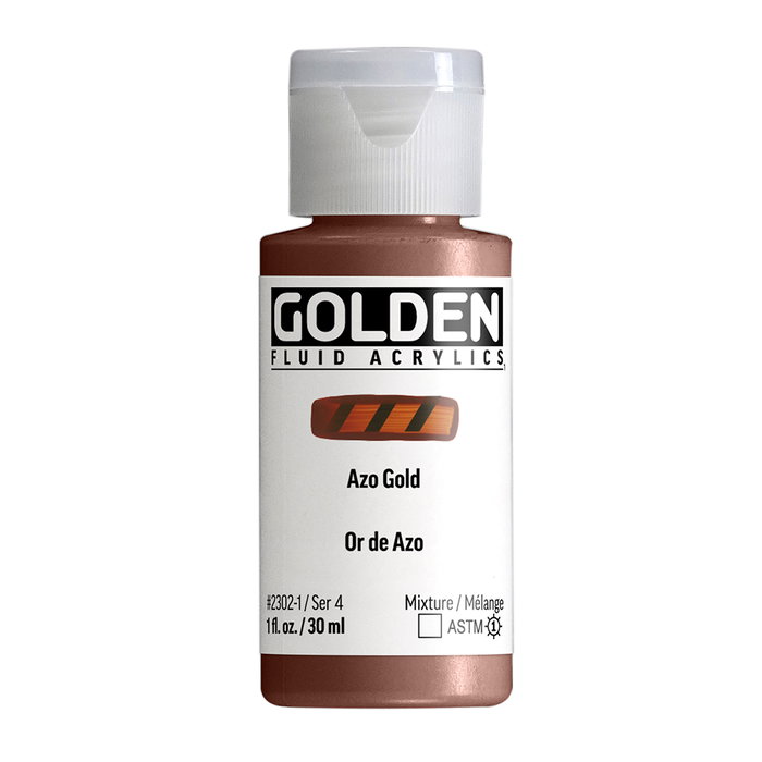 Golden Couleurs Acryliques Fluides Or Azo 30 ml Golden Couleurs Acryliques Fluides Or Azo 30 ml