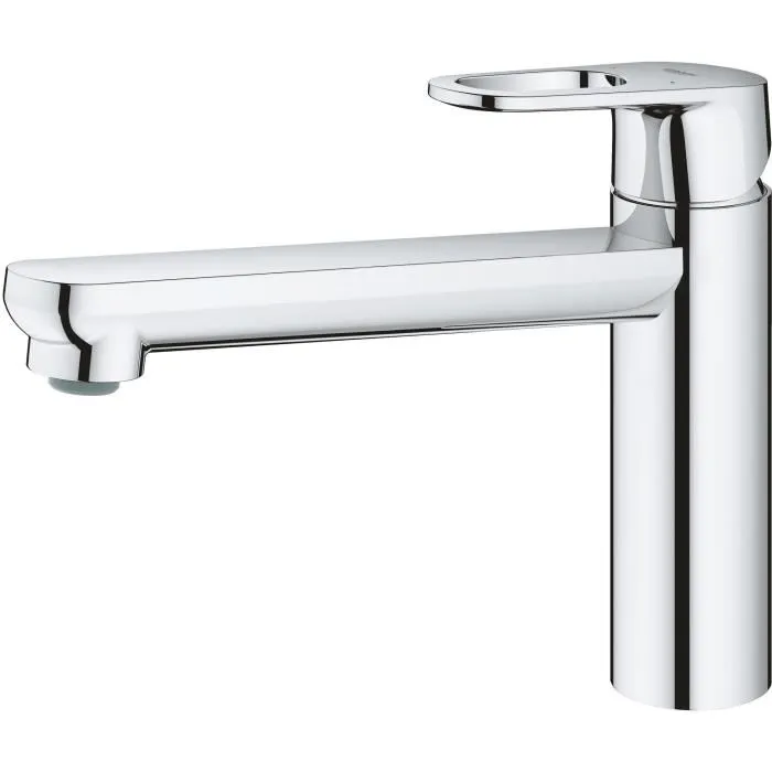 Grohe Mitigeur de Cuisine Monocommande Start Flow Chromé avec Mousseur Economique d'Eau 31691000 - Robinet pour Évier - Rotation 140°