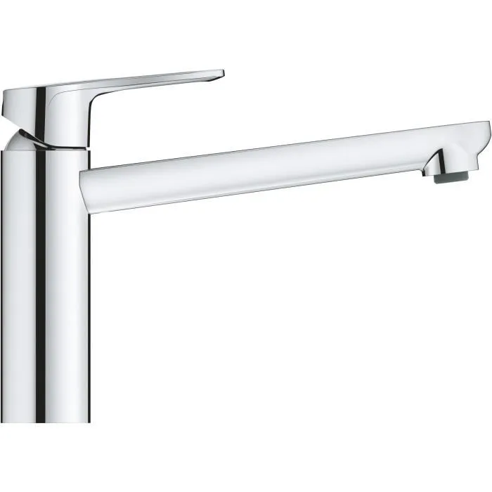 Grohe Mitigeur de Cuisine Monocommande Start Flow Chromé avec Mousseur Economique d'Eau 31691000 - Robinet pour Évier - Rotation 140°