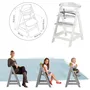 ROBA Chaise Haute Évolutive Sit Up Click & Fun - Bois Laqué Blanc - Plateau Repas Amovible - Hauteur Réglable Jusqu'à 70 kg - Conforme EN 14988