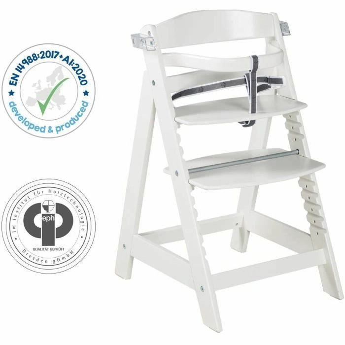 ROBA Chaise haute évolutive Sit Up Click & Fun en bois laqué blanc ROBA Chaise haute évolutive Sit Up Click & Fun en bois laqué blanc