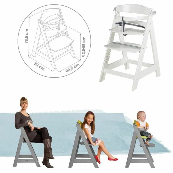 ROBA Chaise haute évolutive Sit Up Click & Fun en bois laqué blanc ROBA Chaise haute évolutive Sit Up Click & Fun en bois laqué blanc