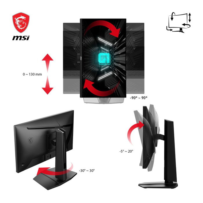 MSI G255PF E2 Moniteur Gaming 25 pouces FHD 180Hz IPS 1ms MSI G255PF E2 Moniteur Gaming 25 pouces FHD 180Hz IPS 1ms