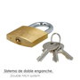 Wolfpack Cadenas en laiton 50 mm clés identiques nº2