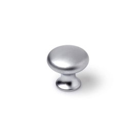 Rei Bouton de meuble modèle 760, métal zamak, chrome mat, Ø 25 x 24 mm, lot de 4