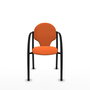 Piqueras Y Crespo Chaise Hellín Orange avec Bras Fixes, Empilable