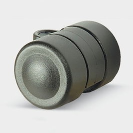 TENTE Roue pivotante double noire Ø35mm basse ROMULO