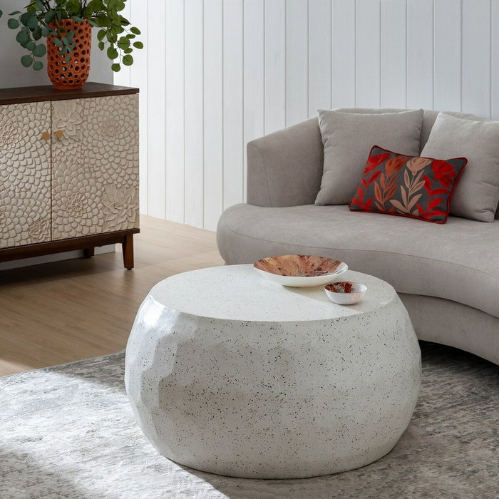 Table Basse Beige 92 x 92 x 45 cm Table Basse Beige 92 x 92 x 45 cm