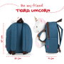 PERLETTI Mochila + Peluche Licorne Tiara 26cm - Sac à dos pour enfant avec doudou licorne, 26x21x8 cm